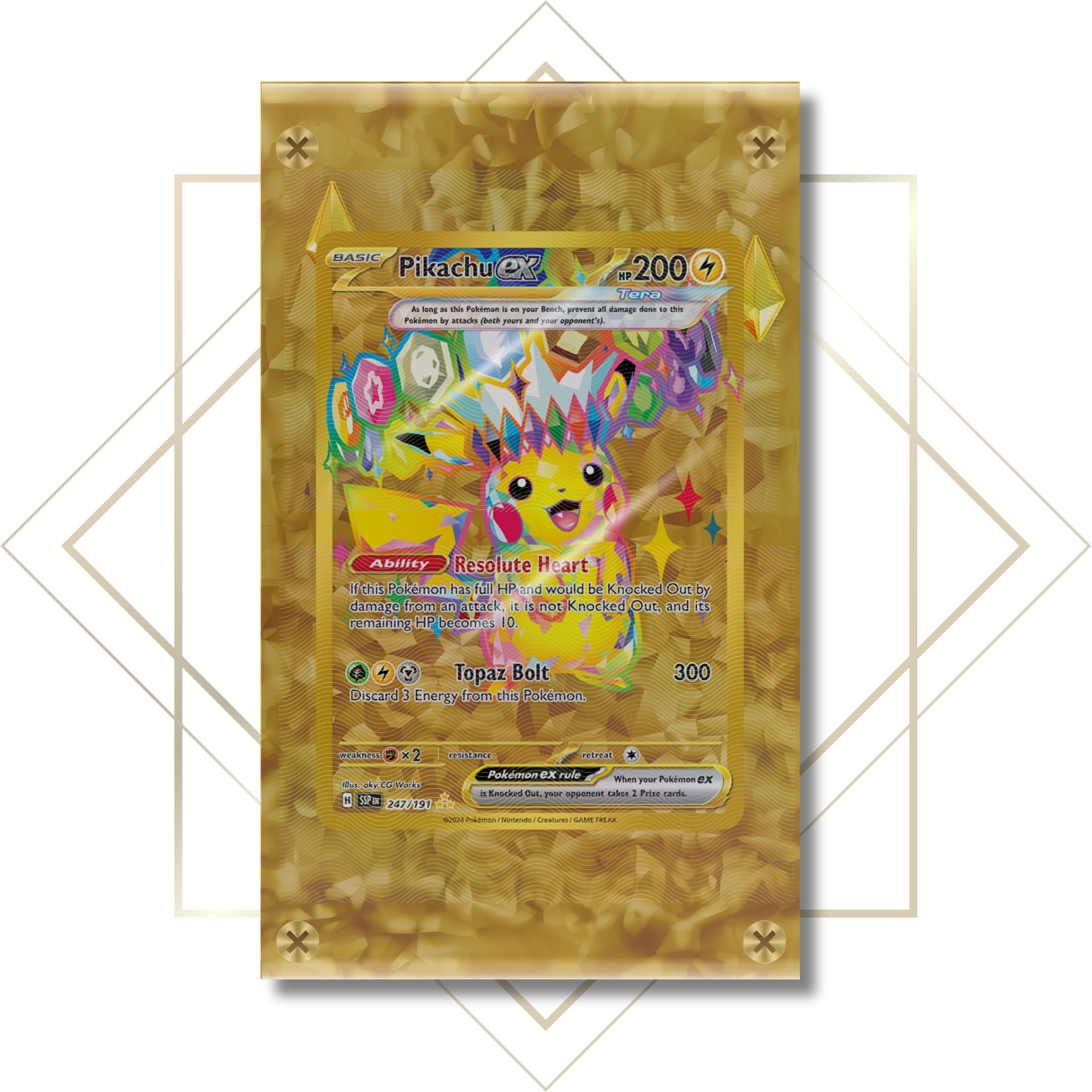 247 191 pokemon card Pikachu ex #247/191: Extended Art Frame – Luwmoon Color:Black cat How to start a your opponent takes 2 Brands_Wizards Of The Coast