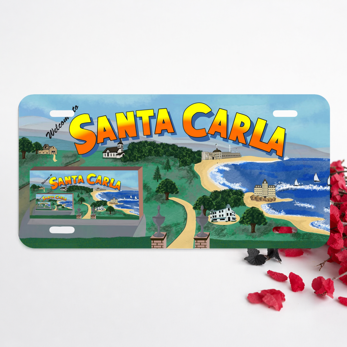 Santa Carla Metal Sign