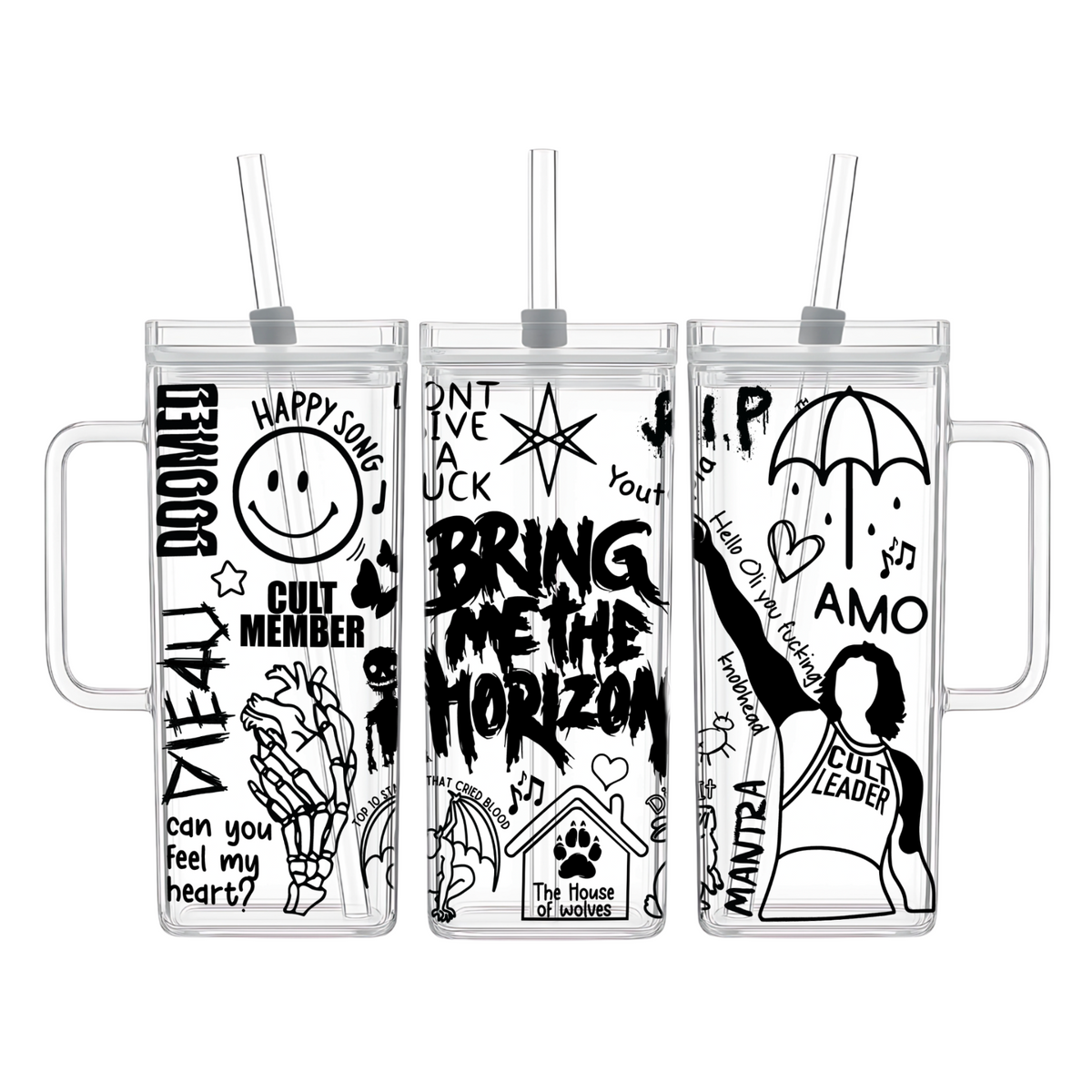 BMTH Lyric 400ML Drinking Glass *PREORDER*