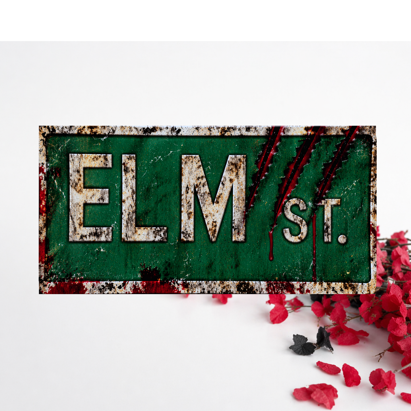Elm St Horror Metal Sign