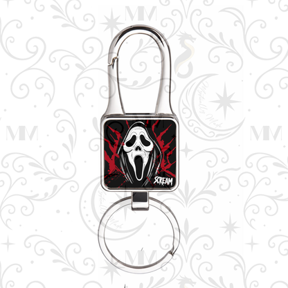 Ghost Face Keyring Dangle Clip