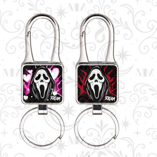 Ghost Face Keyring Dangle Clip