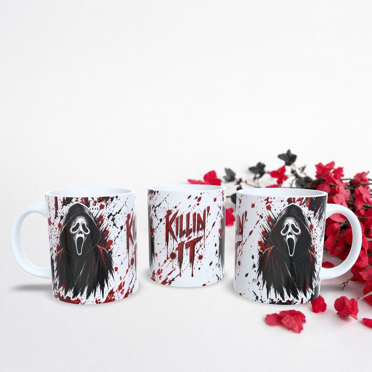 Ghost Face "Killin It" Sketched Mug