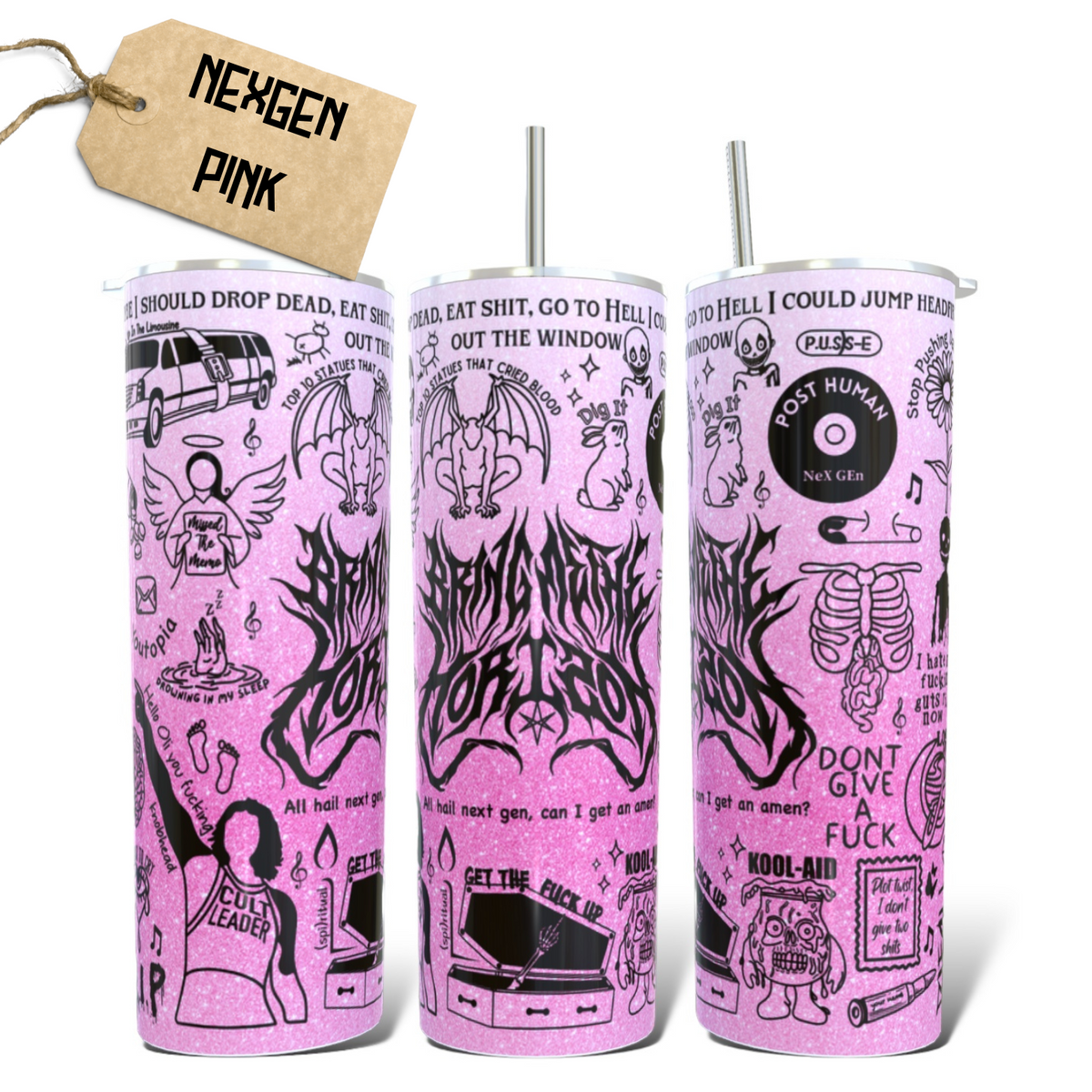 BMTH NeX GEn Lyric Tumbler