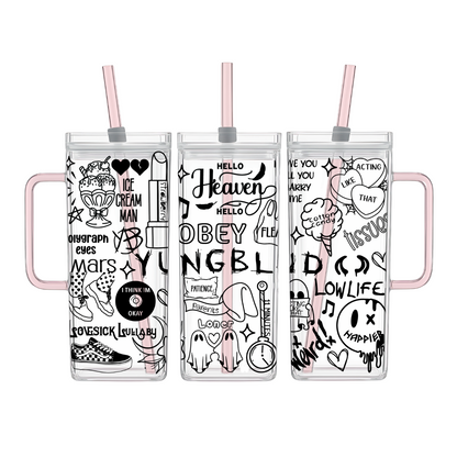 YungBlud Lyric 400ML Drinking Glass *PREORDER*