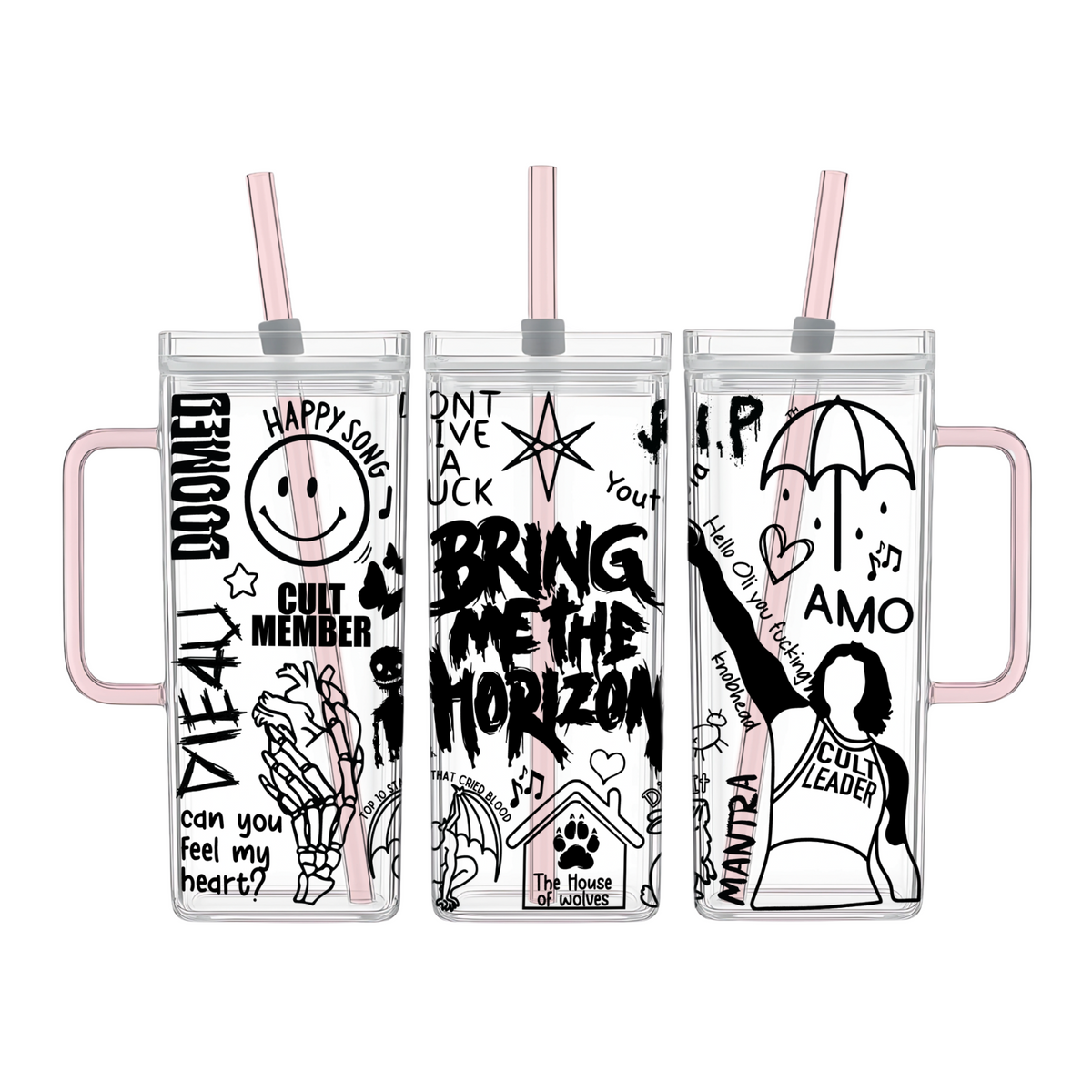 BMTH Lyric 400ML Drinking Glass *PREORDER*